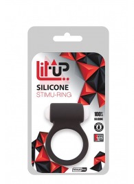 Чёрное эрекционное виброкольцо LIT-UP SILICONE STIMU RING 3 BLACK - Dream Toys - в Химках купить с доставкой