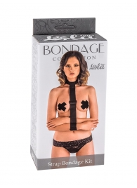 Ошейник с длинной лентой и наручниками Strap Bondage Kit One Size - Lola Games - купить с доставкой в Химках