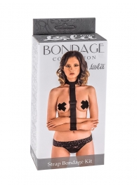 Ошейник с длинной лентой и наручниками Strap Bondage Kit Plus Size - Lola Games - купить с доставкой в Химках
