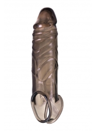 Дымчатая фаллическая насадка с подхватом и закрытой головкой - 16,2 см. - ToyFa - в Химках купить с доставкой