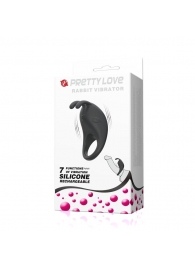 Чёрное эрекционное кольцо с вибрацией Rabbit Vibrator - Baile - в Химках купить с доставкой