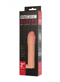 Телесная насадка-удлинитель Extension sleeve с подхватом - 17 см. - Sitabella - в Химках купить с доставкой
