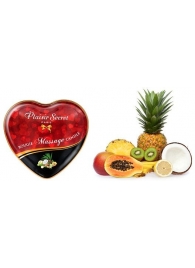 Массажная свеча с ароматом экзотических фруктов Bougie Massage Candle - 35 мл. - Plaisir Secret - купить с доставкой в Химках