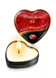 Массажная свеча с ароматом персика Bougie Massage Candle - 35 мл. - Plaisir Secret - купить с доставкой в Химках