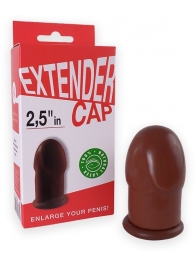 Коричневый латексный удлинитель пениса 2.5 in - Sitabella - в Химках купить с доставкой