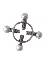 Серебристые зажимы для сосков на винтах - ToyFa - купить с доставкой в Химках