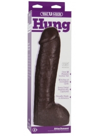 Большая насадка для трусиков Vac-U-Lock Realistic Hung - 31,7 см. - Doc Johnson - купить с доставкой в Химках