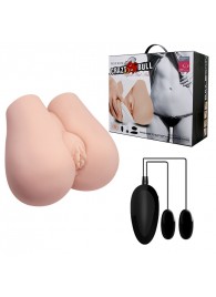 Реалистичный мастурбатор с вибрацией и двумя тоннелями - вагиной и анусом - Baile - в Химках купить с доставкой
