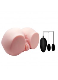 Телесный мастурбатор с двумя любовными тоннелями и вибрацией - Baile - в Химках купить с доставкой