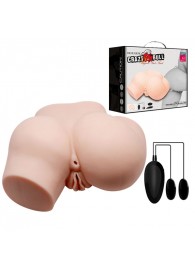 Телесный полуторс с двумя любовными тоннелями и вибрацией - Baile - в Химках купить с доставкой