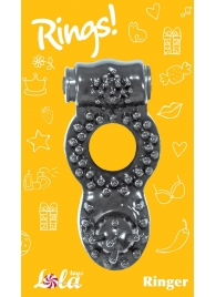 Чёрное эрекционное кольцо Rings Ringer - Lola Games - в Химках купить с доставкой