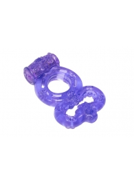 Фиолетовое эрекционное кольцо Rings Treadle с подхватом - Lola Games - в Химках купить с доставкой