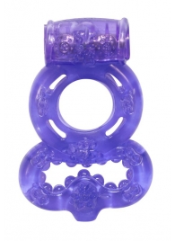 Фиолетовое эрекционное кольцо Rings Treadle с подхватом - Lola Games - в Химках купить с доставкой