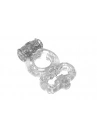 Прозрачное эрекционное кольцо Rings Treadle с подхватом - Lola Games - в Химках купить с доставкой