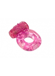 Розовое эрекционное кольцо с вибрацией Rings Axle-pin - Lola Games - в Химках купить с доставкой