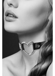 Чёрный чокер с кольцом в форме сердца - Bijoux Pour Toi - купить с доставкой в Химках