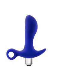 Синий стимулятор простаты с ручкой-кольцом Performance Prostimulator 02 - Blush Novelties - в Химках купить с доставкой
