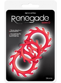 Набор из 3 красных эрекционных колец Renegade Gears - NS Novelties - в Химках купить с доставкой