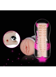 Мастурбатор-вагина Sex In A Can Vibra Vagina Tunnel - Lovetoy - в Химках купить с доставкой