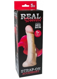 Реалистичная насадка с мошонкой REAL Standard - 18 см. - LOVETOY (А-Полимер) - купить с доставкой в Химках
