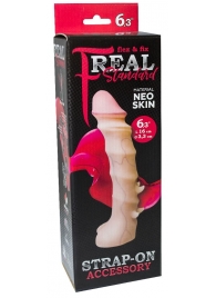 Насадка REAL Standard со спиралевидным узором - 19 см. - LOVETOY (А-Полимер) - купить с доставкой в Химках
