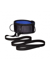 Чёрно-синий неопреновый ошейник с поводком - Sitabella - купить с доставкой в Химках