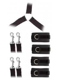 Комплект наручников и поножей LUXURIOUS BED RESTRAINT CUFF SET - Blush Novelties - купить с доставкой в Химках