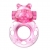 Розовое эрекционное виброкольцо на пенис Pink Bear - Baile - в Химках купить с доставкой
