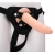 Телесный страпон на черных трусиках STRAP ON REAL DILDO - 20 см. - Dream Toys - купить с доставкой в Химках
