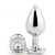 Серебристая анальная втулка с прозрачным кристаллом - 7,1 см. - Dream Toys - купить с доставкой в Химках