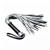 Серебристая плетка Struggle My Flogger с черной ручкой - 45 см. - Lovetoy - купить с доставкой в Химках