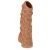 Телесная насадка с венками и открытой головкой Nude Sleeve L - 14 см. - KOKOS - в Химках купить с доставкой
