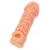 Телесная закрытая насадка с венками Cock Sleeve Size L - 17,6 см. - KOKOS - в Химках купить с доставкой