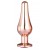 Золотистая анальная пробка с кристаллом Rose Gold Pleasure Plug S - 9 см. - Dream Toys