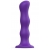 Фиолетовая насадка Strap-On-Me Dildo Geisha Balls size M - Strap-on-me - купить с доставкой в Химках