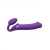 Фиолетовый безремневой вибрострапон Silicone Bendable Strap-On - size XL - Strap-on-me - купить с доставкой в Химках