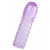 Фиолетовая рельефная насадка на пенис - 13,5 см. - A-toys - в Химках купить с доставкой