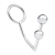Кольцо на пенис с анальным стимулятором Two Bead Stainless Steel Anal Hook   Cock Ring - BlueLine - в Химках купить с доставкой