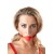 Силиконовый кляп-шар на чёрных ремешках Red Gag silicone - Orion - купить с доставкой в Химках