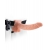 Телесный полый страпон с вибрацией Vibrating Hollow Strap-On with Balls - 24 см. - Pipedream - купить с доставкой в Химках