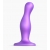 Фиолетовая насадка Strap-On-Me Dildo Plug Curvy size M - Strap-on-me - купить с доставкой в Химках