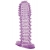 Гелевая фиолетовая насадка с шипами - 12 см. - Toyfa Basic - в Химках купить с доставкой