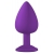 Большая фиолетовая анальная пробка Emotions Cutie Large с голубым кристаллом - 10 см. - Lola Games - купить с доставкой в Химках