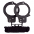Чёрные наручники из листового металла в комплекте с веревкой BONDX METAL CUFFS LOVE ROPE SET - Dream Toys - купить с доставкой в Химках