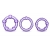 Набор из 3 фиолетовых эрекционных колец Stay Hard Beaded Cockrings - Blush Novelties - в Химках купить с доставкой