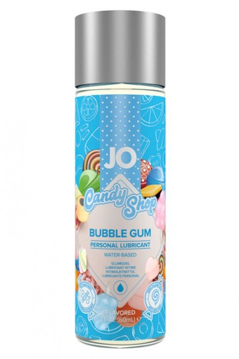 Смазка на водной основе Candy Shop Bubblegum с ароматом жвачки - 60 мл. - System JO - купить с доставкой в Химках