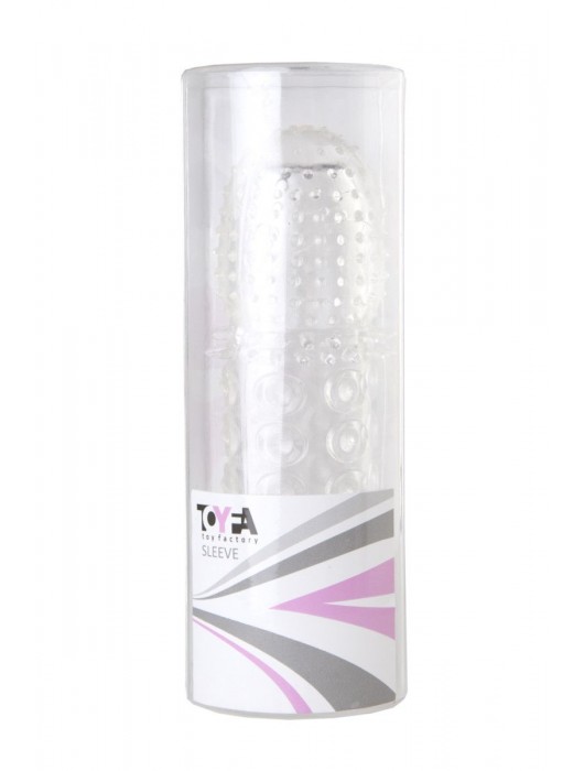Прозрачная закрытая гелевая насадка - 13,5 см. - Toyfa Basic - в Химках купить с доставкой