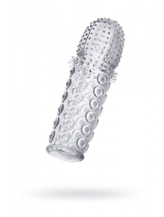 Прозрачная закрытая гелевая насадка - 13,5 см. - Toyfa Basic - в Химках купить с доставкой