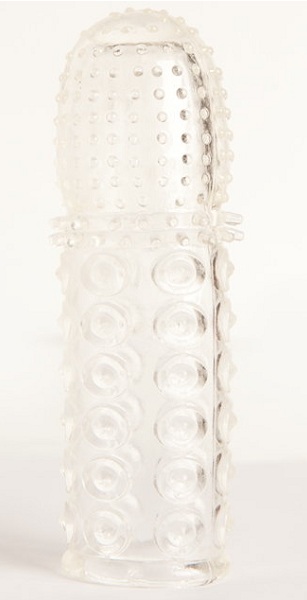 Прозрачная закрытая гелевая насадка - 13,5 см. - Toyfa Basic - в Химках купить с доставкой