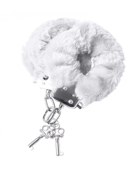Наручники с белой меховой опушкой - ToyFa - купить с доставкой в Химках